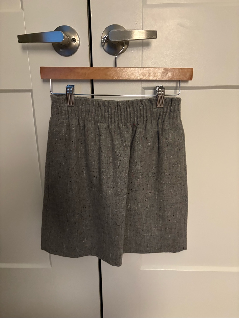 J. Crew Gray Wool Paperbag Skirt